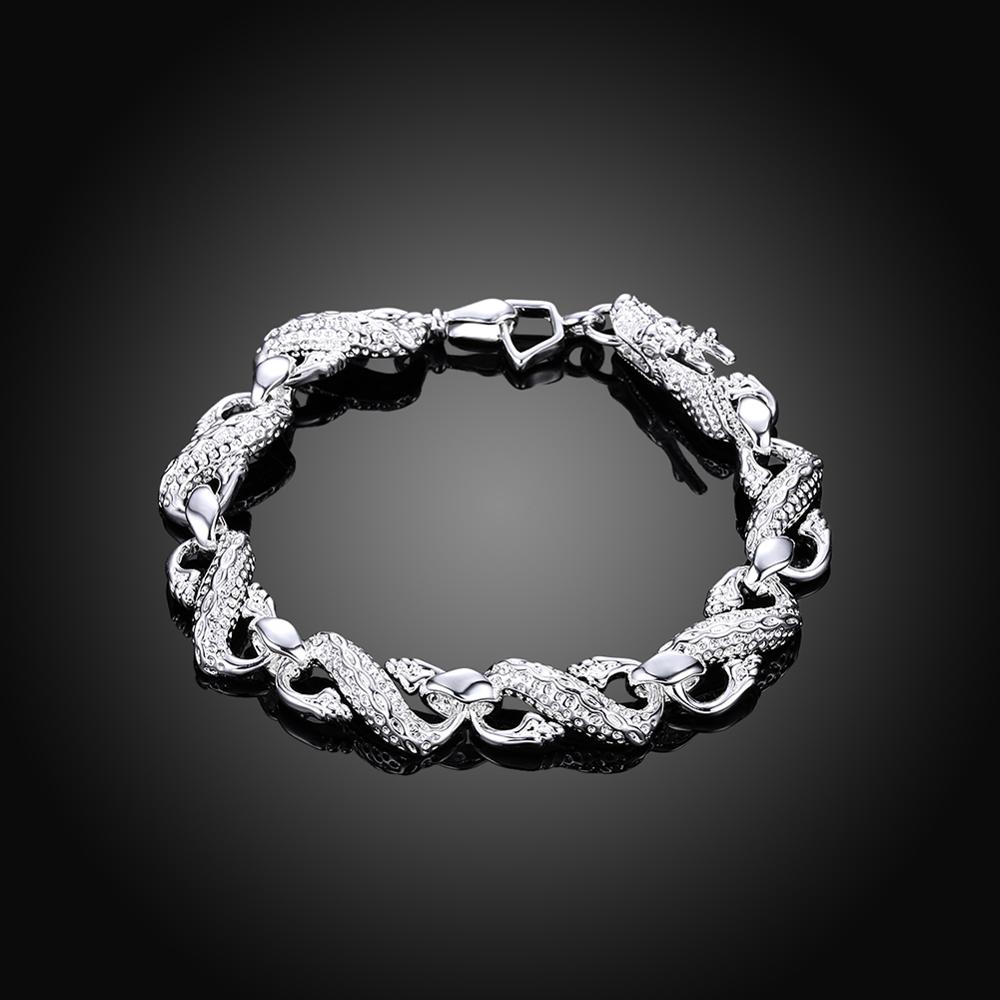 Unisex white dragon bracelet