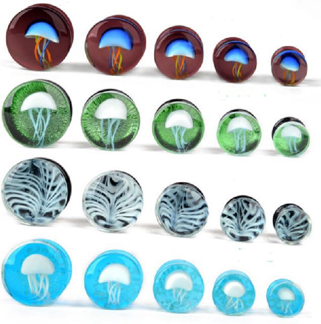 Marine jellyfish ear studs