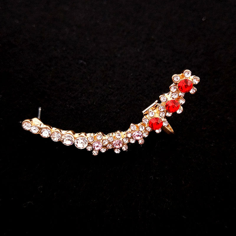 Women Diamond Stud Earrings Ear Cuffs