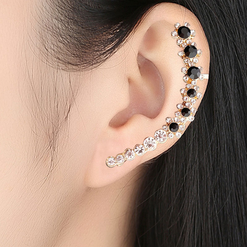 Women Diamond Stud Earrings Ear Cuffs