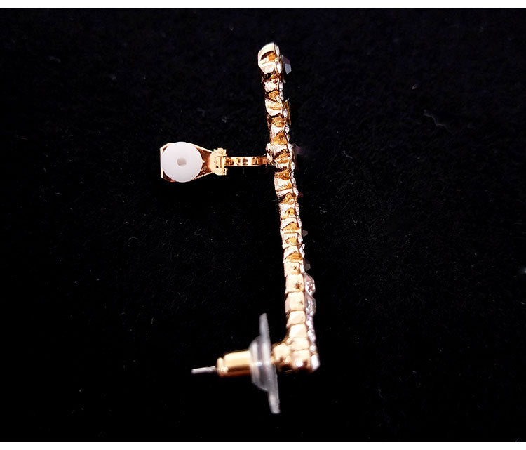 Women Diamond Stud Earrings Ear Cuffs