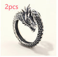 Personalized Retro Domineering Dragon Ring Ring