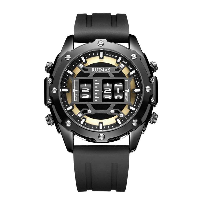Sport leather men's quartz watch