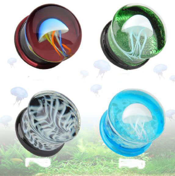 Marine jellyfish ear studs
